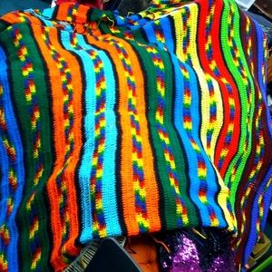 Beautiful colorful afghan blanket